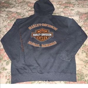 HARLEY DAVIDSON MOTORCYCLES ZIP HOODED SWEATSHIRT